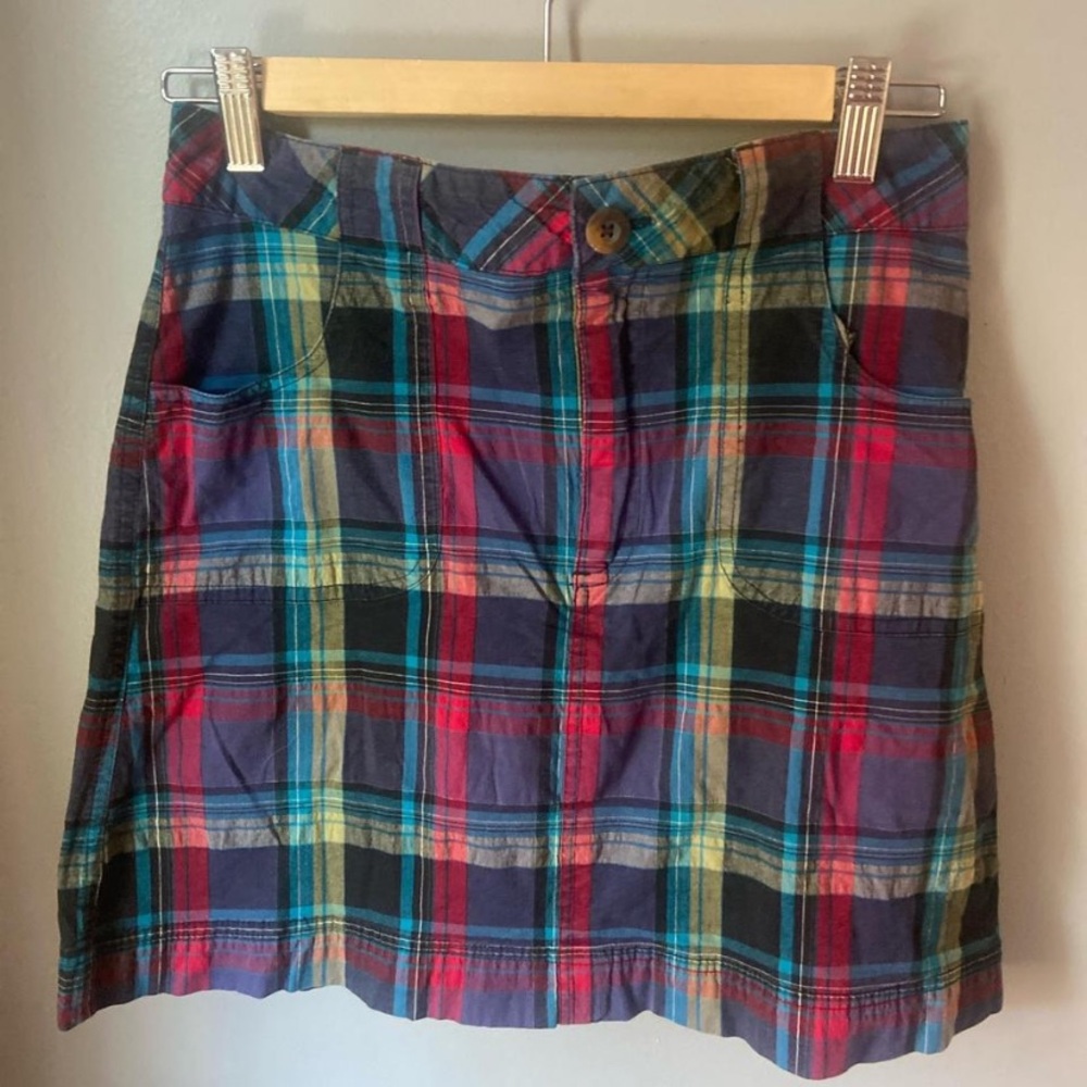 Multicolored vintage plaid skirt